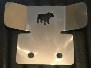 Heavy Duty Stainless Steel Towbar Guard - Bull Logo